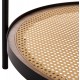 ΤΡΑΠΕΖΙ ΣΑΛΟΝΙΟΥ SEITZ HM18030 ΓΥΑΛΙ TOP-ΜΕΤΑΛΛΟ-RATTAN ΣΕ ΦΥΣΙΚΟ Φ80x45Υεκ.