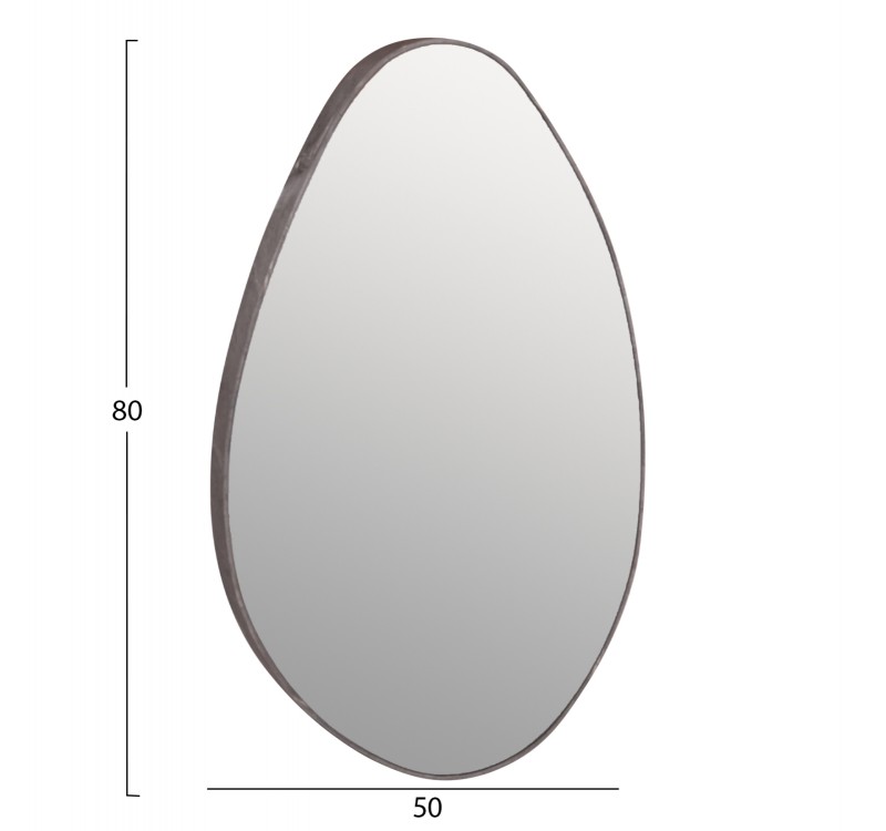 ΚΑΘΡΕΠΤΗΣ ΤΟΙΧΟΥ DROP HM4488.02 ΜΕ ΠΛΑΙΣΙΟ MDF ΣΕ ΧΡΩΜΑΤΙΣΜΟ GREY MARBLE 50x80Υεκ.