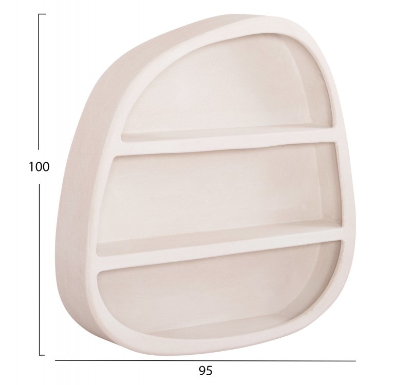 ΡΑΦΙ ΤΟΙΧΟΥ ΣΕΙΡΑ SANTORINI HM18058 MDF ΣΕ ΥΠΟΛΕΥΚΟ ΧΡΩΜΑ 95x18x100Υεκ.