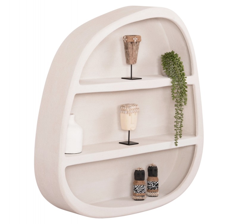 ΡΑΦΙ ΤΟΙΧΟΥ ΣΕΙΡΑ SANTORINI HM18058 MDF ΣΕ ΥΠΟΛΕΥΚΟ ΧΡΩΜΑ 95x18x100Υεκ.