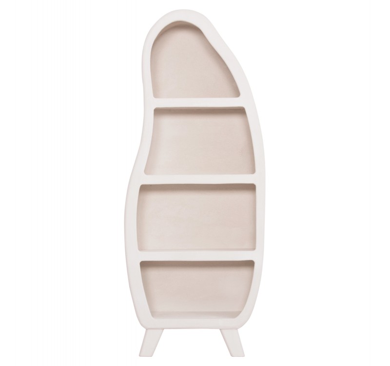 ΡΑΦΙΕΡΑ ΣΕΙΡΑ SANTORINI HM18067 MDF ΣΕ ΥΠΟΛΕΥΚΟ ΧΡΩΜΑ 80x38x196Υεκ.