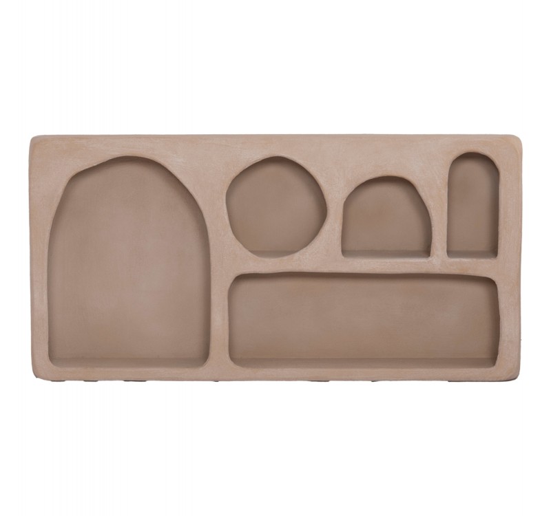 ΡΑΦΙ ΤΟΙΧΟΥ ΣΕΙΡΑ SANTORINI HM18063.02 MDF ΣΕ ΚΑΦΕ 120x18x60Υεκ.