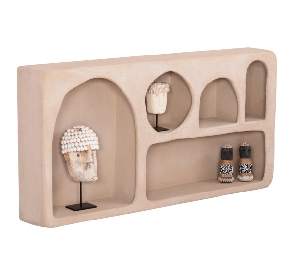 ΡΑΦΙ ΤΟΙΧΟΥ ΣΕΙΡΑ SANTORINI HM18063.02 MDF ΣΕ ΚΑΦΕ 120x18x60Υεκ.