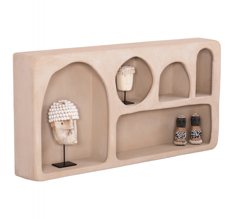 ΡΑΦΙ ΤΟΙΧΟΥ ΣΕΙΡΑ SANTORINI HM18063.02 MDF ΣΕ ΚΑΦΕ 120x18x60Υεκ.