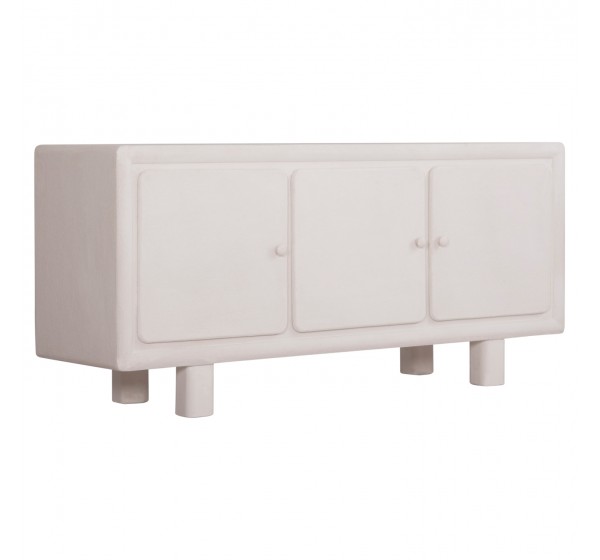ΜΠΟΥΦΕΣ ΣΕΙΡΑ SANTORINI HM18068 MDF ΣΕ ΥΠΟΛΕΥΚΟ ΧΡΩΜΑ-3 ΠΟΡΤΕΣ 140x38x64Υεκ.