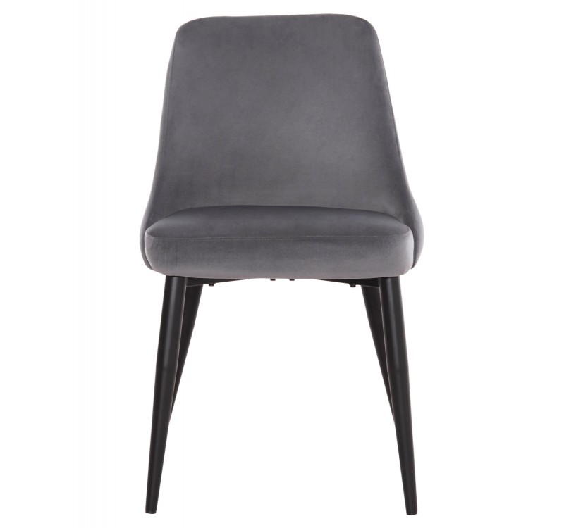 ΚΑΡΕΚΛΑ SERENITY HM8527.11 ΒΕΛΟΥΔΟ ΓΚΡΙ ΜΕ ΜΑΥΡΑ ΜΕΤΑΛΛΙΚΑ ΠΟΔΙΑ 51x54x83,5Υεκ.