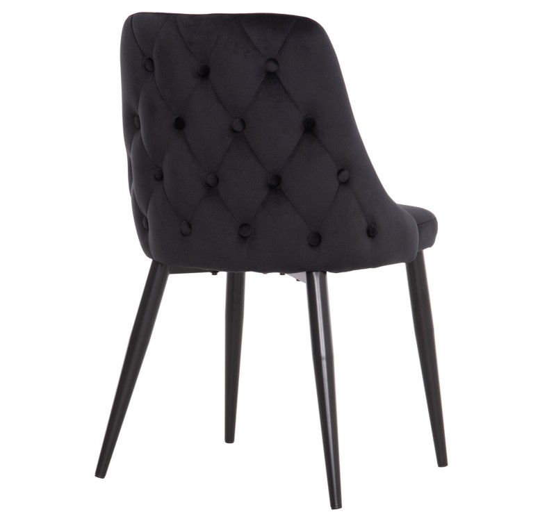 ΚΑΡΕΚΛΑ SERENITY HM8527.14 ΒΕΛΟΥΔΟ ΜΑΥΡΟ ΜΕ ΜΑΥΡΑ ΜΕΤΑΛΛΙΚΑ ΠΟΔΙΑ 51x54x83,5Υεκ.