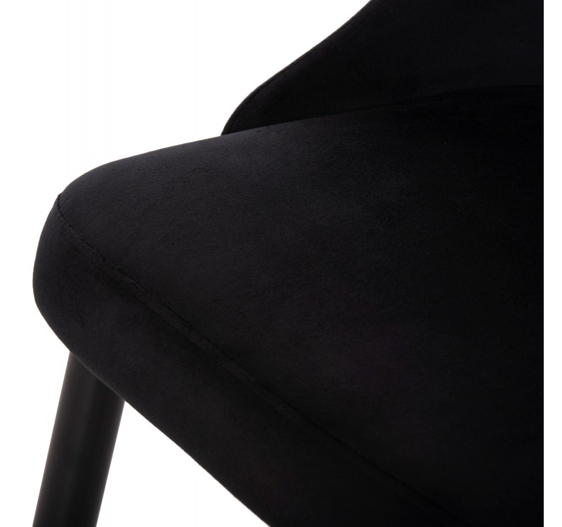 ΚΑΡΕΚΛΑ SERENITY HM8527.14 ΒΕΛΟΥΔΟ ΜΑΥΡΟ ΜΕ ΜΑΥΡΑ ΜΕΤΑΛΛΙΚΑ ΠΟΔΙΑ 51x54x83,5Υεκ.