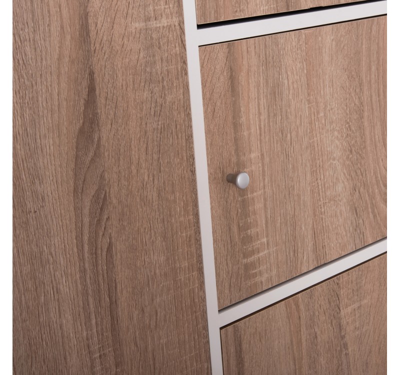 ΝΤΟΥΛΑΠΙ ΜΕ 4 ΑΠΟΘ.ΧΩΡΟΥΣ MATIN HM2480.01 SONAMA OAK-ΛΕΥΚΗ ΜΕΛΑΜΙΝΗ 117x39,5x99,5Υεκ