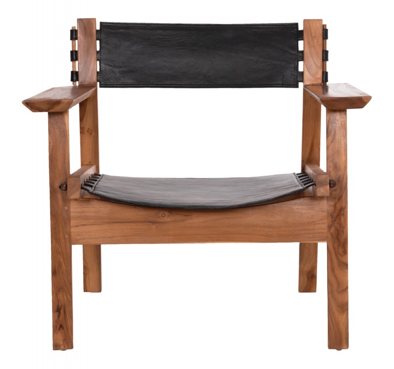 ΠΟΛΥΘΡΟΝΑ KONNA HM9928.01 TEAK ΞΥΛΟ ΣΕ ΦΥΣΙΚΟ-ΔΕΡΜΑ ΑΓΕΛΑΔΟΣ ΣΕ ΜΑΥΡΟ 80x64x73Υεκ.