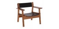 ΠΟΛΥΘΡΟΝΑ KONNA HM9928.01 TEAK ΞΥΛΟ ΣΕ ΦΥΣΙΚΟ-ΔΕΡΜΑ ΑΓΕΛΑΔΟΣ ΣΕ ΜΑΥΡΟ 80x64x73Υεκ.