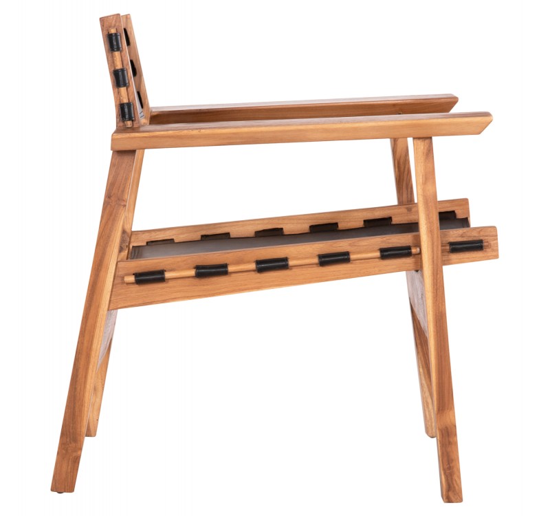 ΠΟΛΥΘΡΟΝΑ KONNA HM9928.01 TEAK ΞΥΛΟ ΣΕ ΦΥΣΙΚΟ-ΔΕΡΜΑ ΑΓΕΛΑΔΟΣ ΣΕ ΜΑΥΡΟ 80x64x73Υεκ.