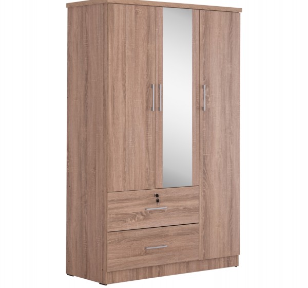 ΝΤΟΥΛΑΠΑ ΜΕ ΚΑΘΡΕΦΤΗ & ΣΥΡΤΑΡΙΑ JARRY HM2485.11 SONAMA OAK ΜΕΛΑΜΙΝΗ 119x48x183Υεκ