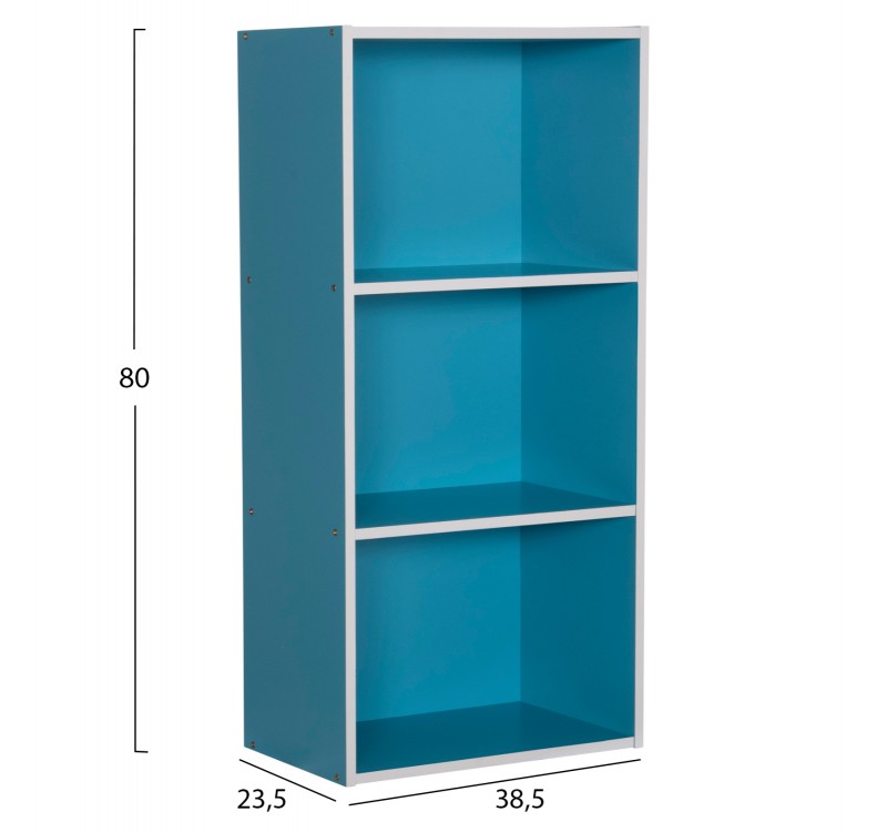 ΡΑΦΙΕΡΑ ΤΟΙΧΟΥ CUBICON HM9941.05 ΜΠΛΕ-ΛΕΥΚΗ ΜΕΛΑΜΙΝΗ 38,5x23,5x80Υεκ.