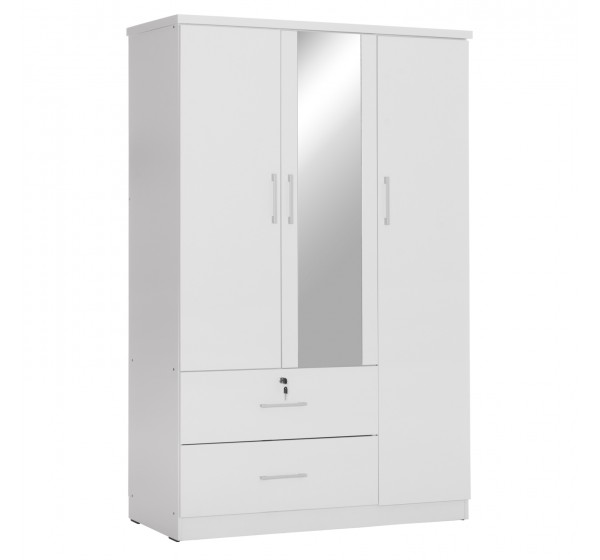 ΝΤΟΥΛΑΠΑ ΜΕ ΚΑΘΡΕΦΤΗ & ΣΥΡΤΑΡΙΑ JARRY HM2485.01 ΛΕΥΚΗ ΜΕΛΑΜΙΝΗ 119x48x183Υεκ