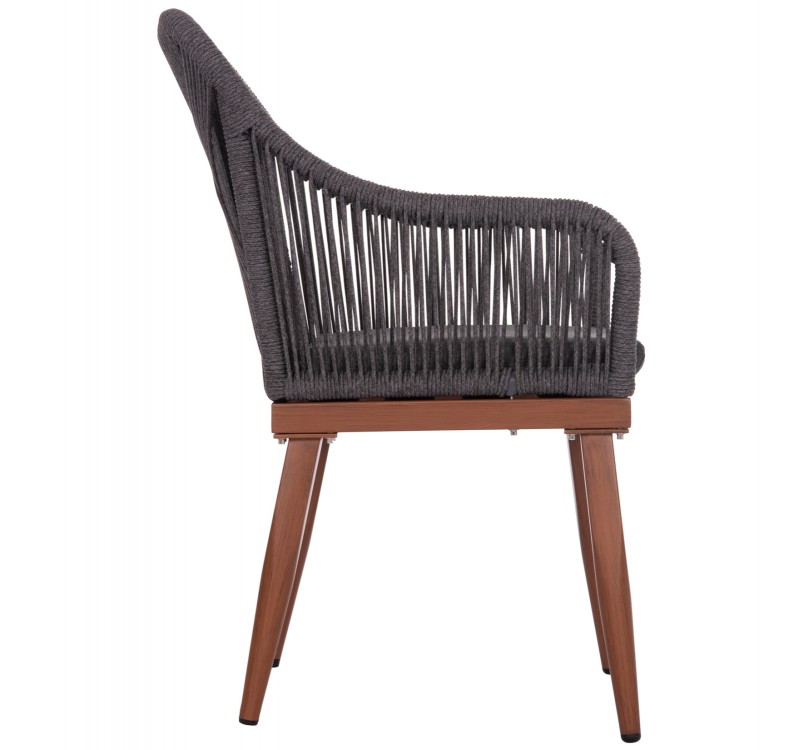 ΠΟΛΥΘΡΟΝΑ ΑΛΟΥΜΙΝΙΟΥ MYRTIA HM5549.11 ΜΕ ΣΧΟΙΝΙ ΓΚΡΙ ΚΑΙ ΚΑΡΥΔΙ ΠΟΔΙΑ 60x64x88Yεκ.