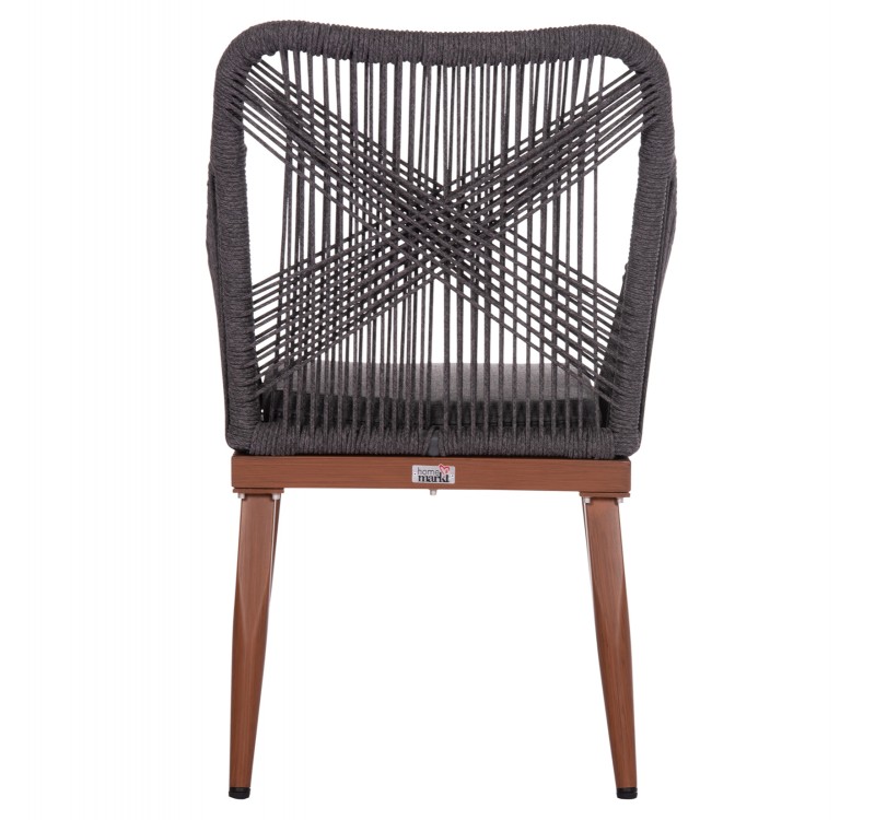 ΠΟΛΥΘΡΟΝΑ ΑΛΟΥΜΙΝΙΟΥ MYRTIA HM5549.11 ΜΕ ΣΧΟΙΝΙ ΓΚΡΙ ΚΑΙ ΚΑΡΥΔΙ ΠΟΔΙΑ 60x64x88Yεκ.