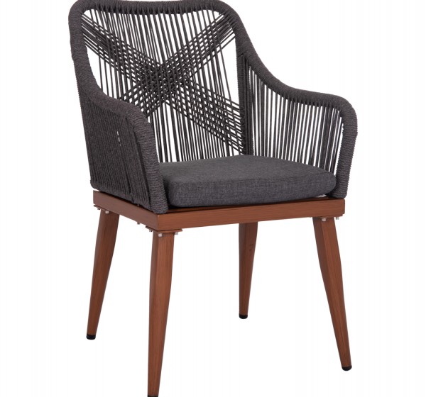 ΠΟΛΥΘΡΟΝΑ ΑΛΟΥΜΙΝΙΟΥ MYRTIA HM5549.11 ΜΕ ΣΧΟΙΝΙ ΓΚΡΙ ΚΑΙ ΚΑΡΥΔΙ ΠΟΔΙΑ 60x64x88Yεκ.