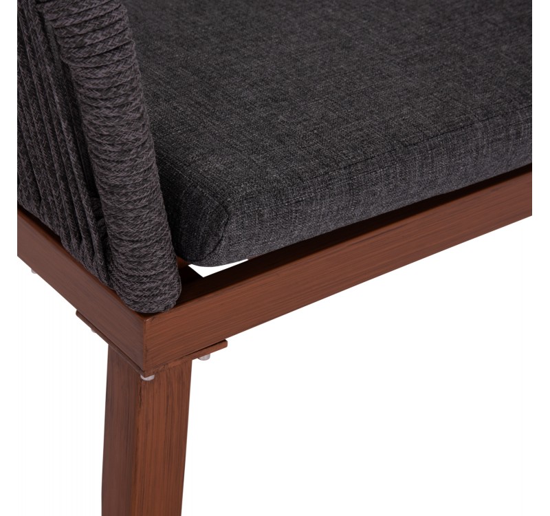 ΠΟΛΥΘΡΟΝΑ ΑΛΟΥΜΙΝΙΟΥ MYRTIA HM5549.11 ΜΕ ΣΧΟΙΝΙ ΓΚΡΙ ΚΑΙ ΚΑΡΥΔΙ ΠΟΔΙΑ 60x64x88Yεκ.