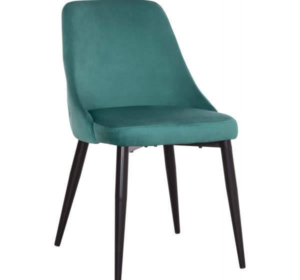 ΚΑΡΕΚΛΑ SERENITY HM8527.13 ΒΕΛΟΥΔΟ ΧΡΩΜΑ ΜΕΝΤΑ- ΜΑΥΡΑ ΜΕΤΑΛΛΙΚΑ ΠΟΔΙΑ 51x54x83,5Υεκ.