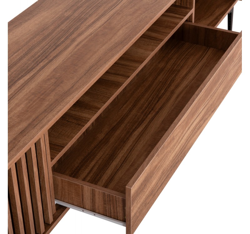 ΕΠΙΠΛΟ ΤΗΛΕΟΡΑΣΗΣ ΣΕΙΡΑ HARRY HM18008.01 ΜΕΛΑΜΙΝΗ ΦΥΣΙΚΟ ΞΥΛΟΥ-ΜΑΥΡΟ 200x40x47,5Υεκ.