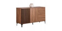 ΜΠΟΥΦΕΣ ΣΕΙΡΑ HARRY HM18006.01 ΜΕΛΑΜΙΝΗ ΦΥΣΙΚΟ ΞΥΛΟΥ-ΜΑΥΡΟ 180x40x92Υεκ.