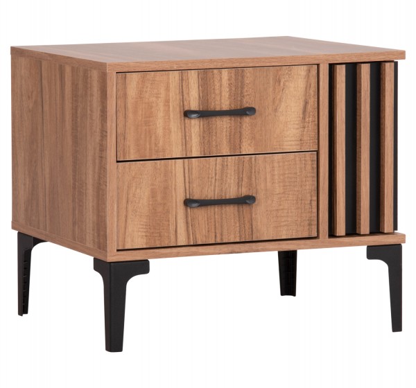 ΚΟΜΟΔΙΝΟ ΣΕΙΡΑ HARRY HM2487.01 ΜΕΛΑΜΙΝΗ ΦΥΣΙΚΟ ΞΥΛΟΥ-ΜΑΥΡΟ 55x43x48Υεκ.