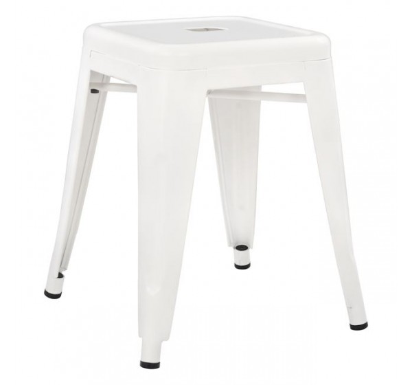 ΣΚΑΜΠΟ ΜΕΤΑΛΛΙΚΟ MELITA HM0096.41 ΣΕ MILK WHITE ΧΡΩΜΑ 37x37x45Υεκ.