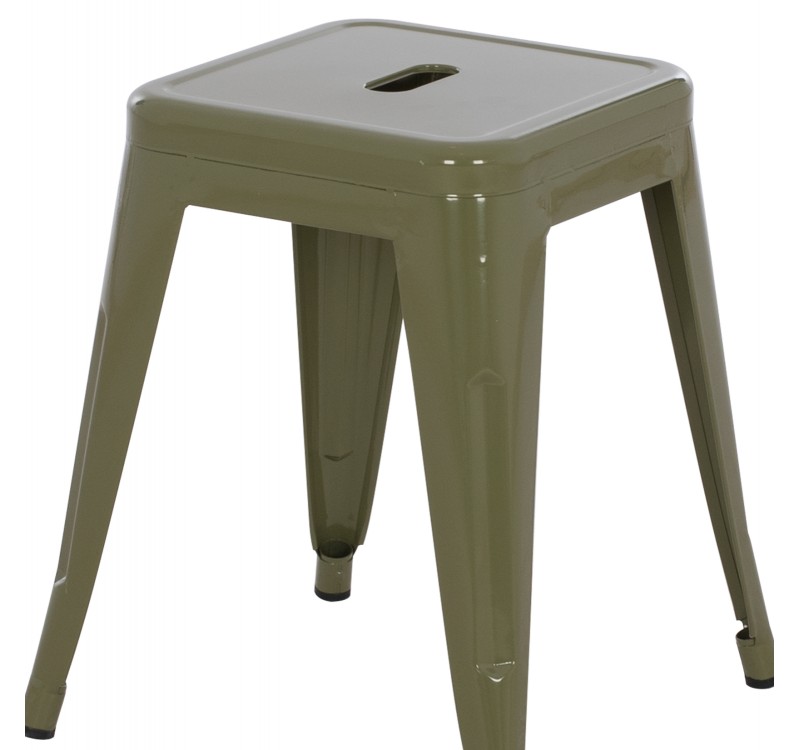 ΣΚΑΜΠΟ ΜΕΤΑΛΛΙΚΟ MELITA HM0096.43 ΣΕ DARK OLIVE ΧΡΩΜΑ 37x37x45Υεκ.