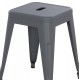 ΣΚΑΜΠΟ ΜΕΤΑΛΛΙΚΟ MELITA HM0096.50 ΣΕ ΓΚΡΙ ΜΑΤ ΧΡΩΜΑ 37x37x45Υεκ.
