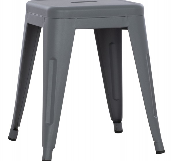 ΣΚΑΜΠΟ ΜΕΤΑΛΛΙΚΟ MELITA HM0096.50 ΣΕ ΓΚΡΙ ΜΑΤ ΧΡΩΜΑ 37x37x45Υεκ.