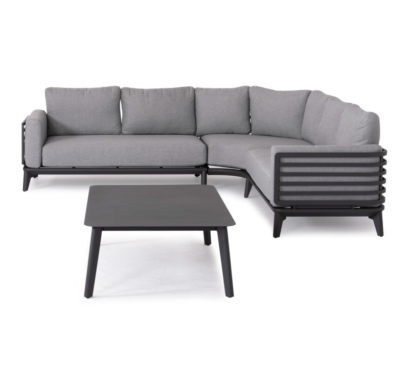 ΣΕΤ ΣΑΛΟΝΙ ΕΞ.ΧΩΡΟΥ 4ΤΜΧ ORION CORNER HM6191.01 ΣΚΟΥΡΟ ΓΚΡΙ ΑΛΟΥΜΙΝΙΟ & OLEFIN