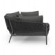 DAYBED 2ΘΕΣΙΟ ΣΕΙΡΑ CAMELLIA HM6217.01 ΣΚΟΥΡΟ ΓΚΡΙ ΑΛΟΥΜΙΝΙΟ-P.E.ΣΧΟΙΝΙ-OLEFIN 164x144x70Υεκ.