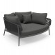 DAYBED 2ΘΕΣΙΟ ΣΕΙΡΑ CAMELLIA HM6217.01 ΣΚΟΥΡΟ ΓΚΡΙ ΑΛΟΥΜΙΝΙΟ-P.E.ΣΧΟΙΝΙ-OLEFIN 164x144x70Υεκ.