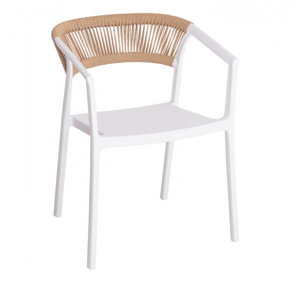 ΠΟΛΥΘΡΟΝΑ ΠΟΛΥΠΡΟΠΥΛΕΝΙΟΥ BOGI HM6240.01 ΛΕΥΚΗ ΜΕ ΜΠΕΖ ΣΧΟΙΝΙ 55x53.5x74Υεκ.