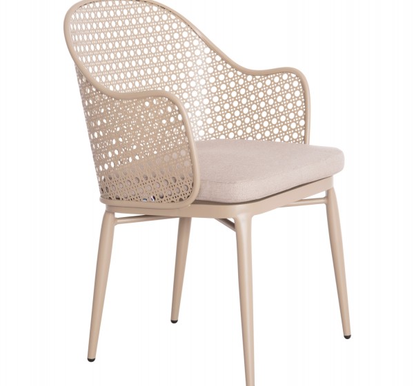 ΠΟΛΥΘΡΟΝΑ ΑΛΟΥΜΙΝΙΟΥ OREGO HM6268.03 ΚΑΠΟΥΤΣΙΝΟ-ΜΑΞΙΛΑΡΙ ΜΠΕΖ 58x55x83Υεκ.