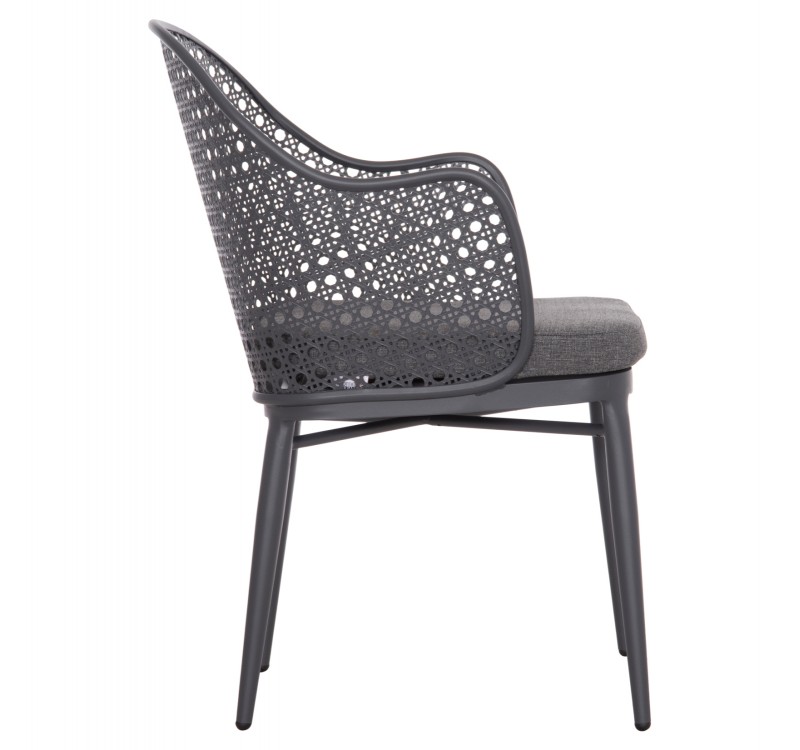 ΠΟΛΥΘΡΟΝΑ ΑΛΟΥΜΙΝΙΟΥ OREGO HM6268.01 ΣΚΕΛΕΤΟΣ & ΜΑΞΙΛΑΡΙ ΣΚΟΥΡΟ ΓΚΡΙ 56x59x81Υεκ.