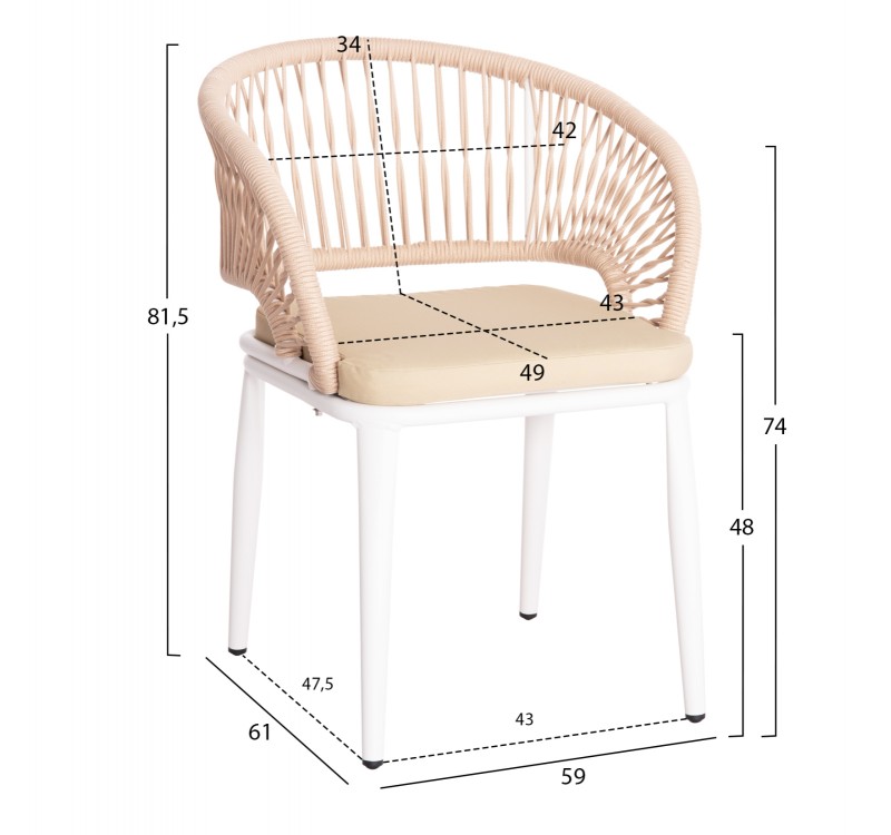 ΠΟΛΥΘΡΟΝΑ ΑΛΟΥΜΙΝΙΟΥ MAGNET HM6287.02 ΛΕΥΚΟ ΜΕ ΜΠΕΖ P.E.ΣΧΟΙΝΙ 59x61x81.5Υεκ