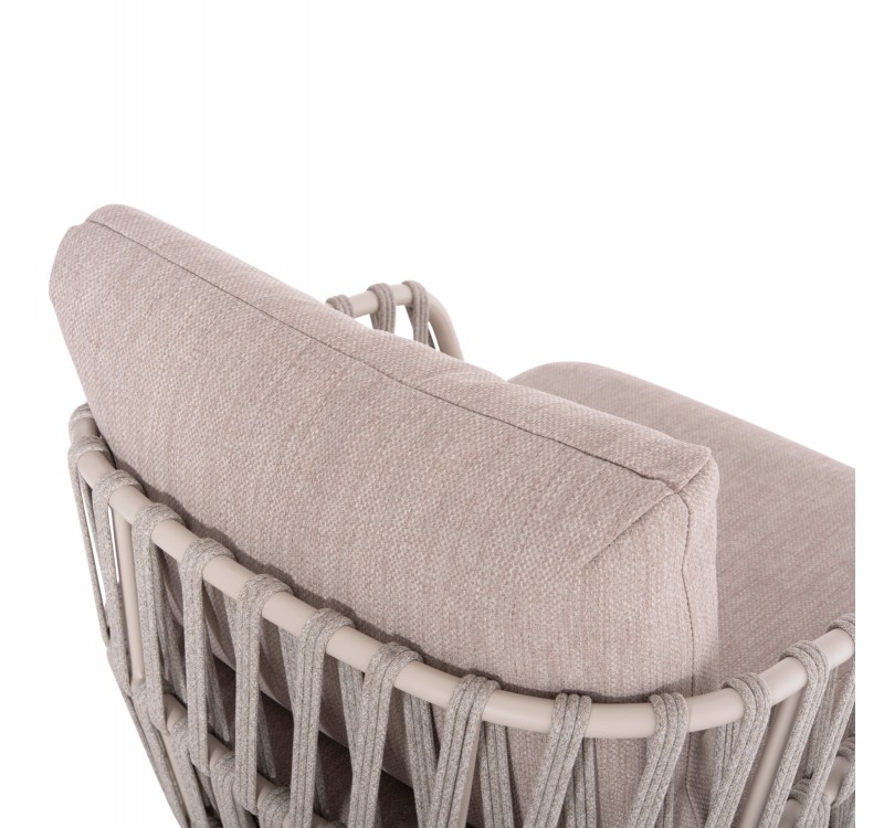 ΣΕΤ ΣΑΛΟΝΙ ΕΞ.ΧΩΡΟΥ 4ΤΜΧ SABO HM6208.02 ΜΠΕΖ OLEFIN & P.E.ΣΧΟΙΝΙ-ΚΡΕΜ ΑΛΟΥΜ.-ΞΥΛΟ TEAK