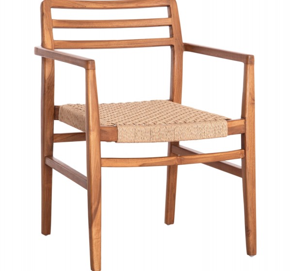 ΠΟΛΥΘΡΟΝΑ ΤΡΑΠΕΖΑΡΙΑΣ HERRIN HM18230 ΞΥΛΟ TEAK-ΣΧΟΙΝΙ VIRO 58x56x80Υεκ.