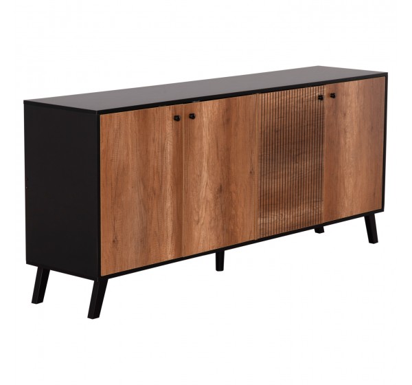 ΜΠΟΥΦΕΣ ΜΕΛΑΜΙΝΗΣ KRUDEN HM9446.11 ΜΑΥΡΟ-ΦΥΣΙΚΟ 180x40x78.6Υεκ.