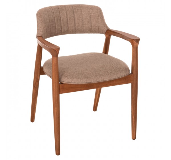 ΠΟΛΥΘΡΟΝΑ JAMES HM18259 TEAK WOOD ΜΕ ΣΑΜΠΑΝΙ ΥΦΑΣΜΑ 57x52x76Υεκ.