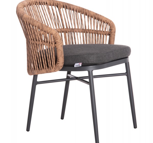 ΠΟΛΥΘΡΟΝΑ ΑΛΟΥΜΙΝΙΟΥ ORIN HM6265.01 ΣΚΟΥΡΟ ΓΚΡΙ- P.E.RATTAN ΣΕ ΦΥΣΙΚΟ 58x61x75Υεκ.
