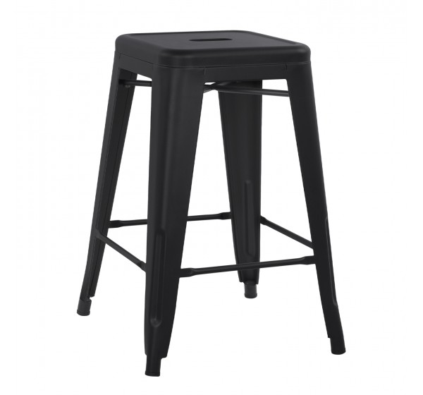 ΣΚΑΜΠΟ ΜΕΣΑΙΟΥ ΥΨΟΥΣ ΜΕΤΑΛΛΙΚΟ MELITA-PRO HM8573.42 ΜΑΥΡΟ ΜΑΤ 43x43x67Υεκ.