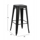 ΣΚΑΜΠΟ ΜΠΑΡ ΜΕΤΑΛΛΙΚΟ MELITA-PRO HM8642.42 ΣΕ ΜΑΥΡΟ ΜΑΤ 43x43x78Υεκ.