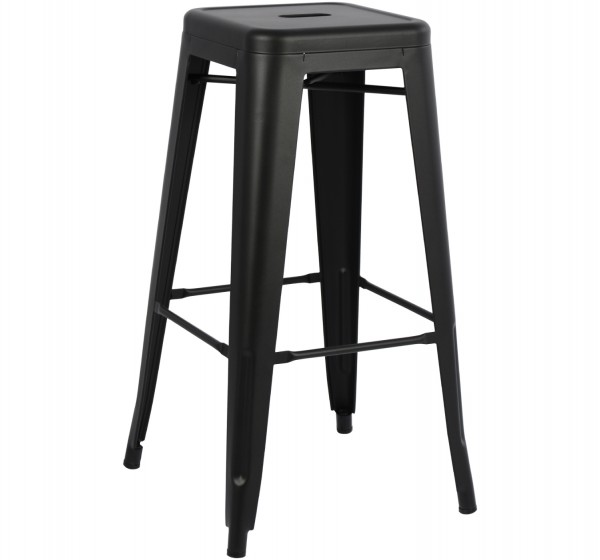ΣΚΑΜΠΟ ΜΠΑΡ ΜΕΤΑΛΛΙΚΟ MELITA-PRO HM8642.42 ΣΕ ΜΑΥΡΟ ΜΑΤ 43x43x78Υεκ.