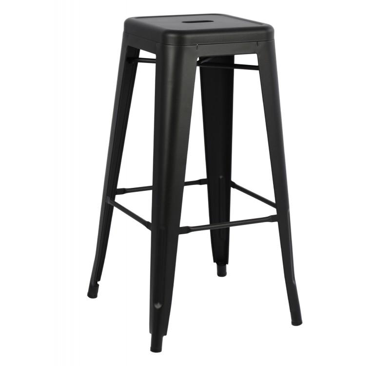 ΣΚΑΜΠΟ ΜΠΑΡ ΜΕΤΑΛΛΙΚΟ MELITA-PRO HM8642.42 ΣΕ ΜΑΥΡΟ ΜΑΤ 43x43x78Υεκ.