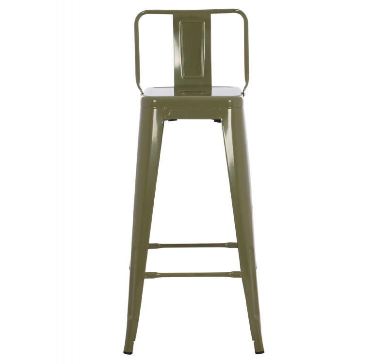 ΣΚΑΜΠΟ BAR ME ΠΛΑΤΗ ΜΕΤΑΛΛΙΚΟ MELITA-PRO HM8643.43 DARK OLIVE GREEN 42x42x100Υεκ.
