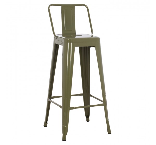 ΣΚΑΜΠΟ BAR ME ΠΛΑΤΗ ΜΕΤΑΛΛΙΚΟ MELITA-PRO HM8643.43 DARK OLIVE GREEN 42x42x100Υεκ.