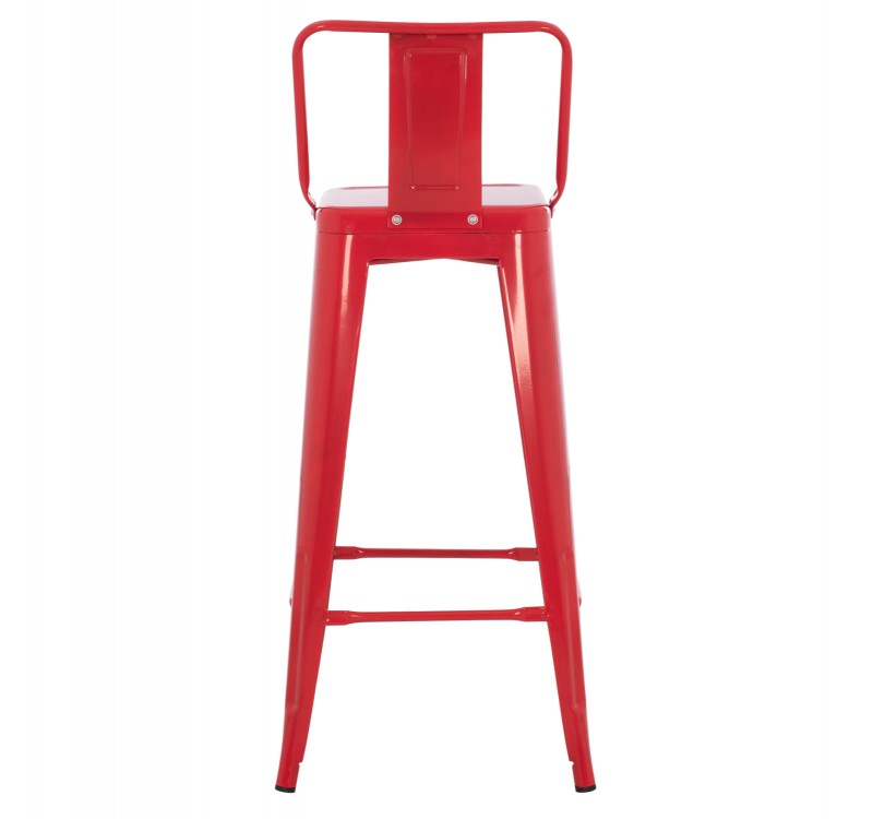 ΣΚΑΜΠΟ BAR ME ΠΛΑΤΗ ΜΕΤΑΛΛΙΚΟ MELITA-PRO HM8643.44 ΚΟΚΚΙΝΟ 42x42x100Υεκ.